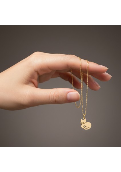 14 Ayar Altın Kolye Ucu Kedi GM6296 1 gr fiyatları