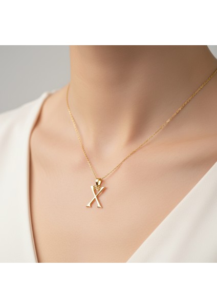 8 Ayar Altın Kolye Ucu Harf x GM6240 1 gr