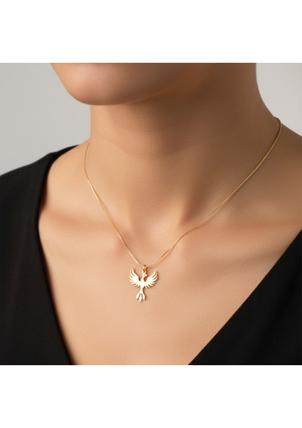 8 Ayar Altın Kolye Ucu Anka Kuşu GM4861 1 gr