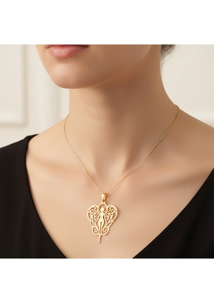 8 Ayar Altın Kolye Ucu Küçük Melek GM4328 1 gr