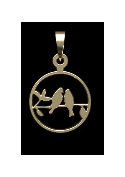 14 Ayar Altın Kolye Ucu Kuş GM3324 1 gr modelleri