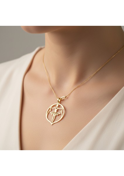 14 Ayar Altın Kolye Ucu Balerin GM3350 1 gr