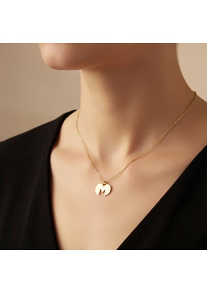 14 Ayar Altın Kolye Ucu Harf M GM6123 1 gr