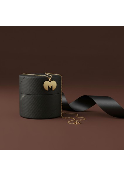 14 Ayar Altın Kolye Ucu Harf M GM6123 1 gr modelleri