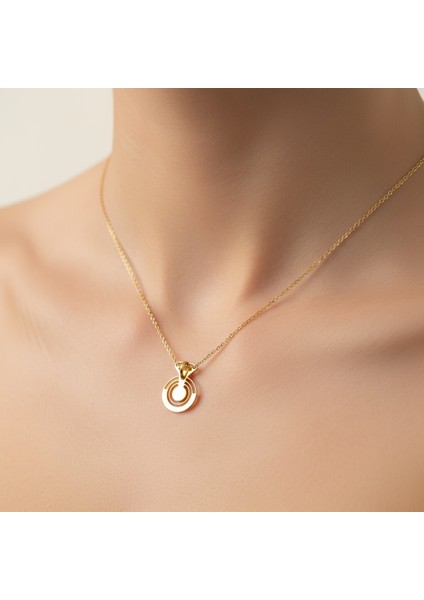 14 Ayar Altın Kolye Ucu Gramofon Plakası GM4672 1 gr