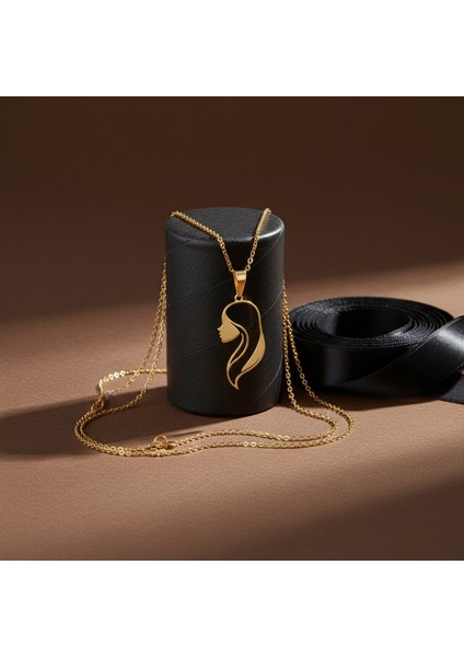 8 Ayar Altın Kolye Ucu Kız GM3750 1 gr modelleri