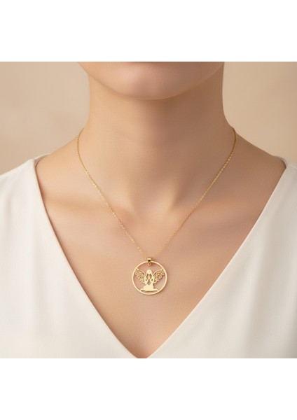 14 Ayar Altın Kolye Ucu Melek GM5990 1 gr