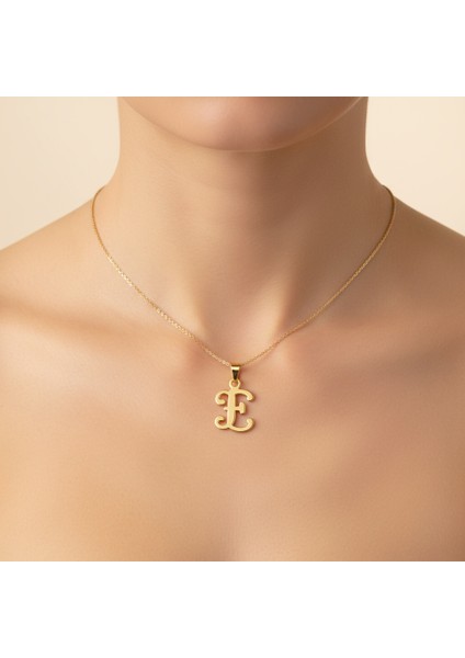 14 Ayar Altın Kolye Ucu Harf E GM6034 1 gr