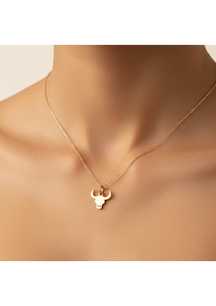 14 Ayar Altın Kolye Ucu Boğa GM5316 1 gr