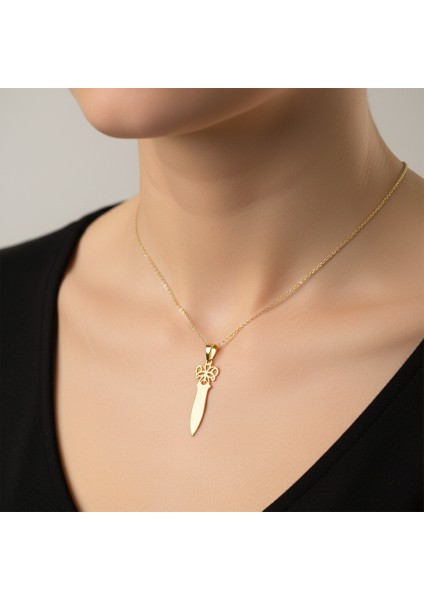 14 Ayar Altın Kolye Ucu Hançer GM4514 1 gr