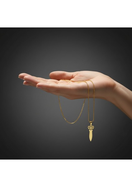 14 Ayar Altın Kolye Ucu Hançer GM4514 1 gr fiyatları