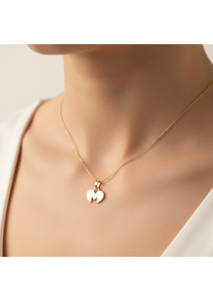 14 Ayar Altın Kolye Ucu Harf M GM6128 0.5 gr