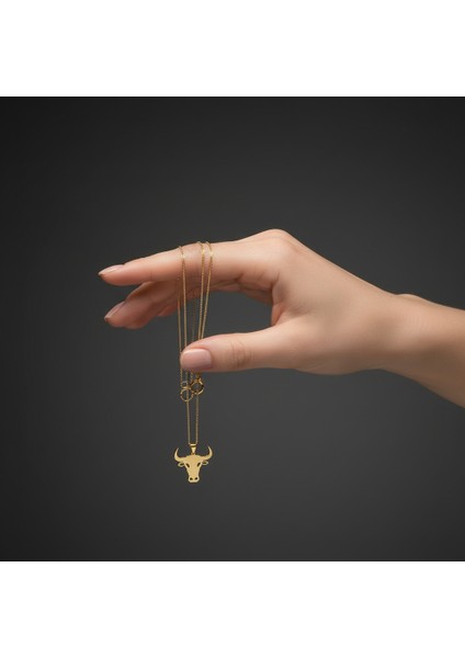 14 Ayar Altın Kolye Ucu Boğa GM5319 0.5 gr fiyatları
