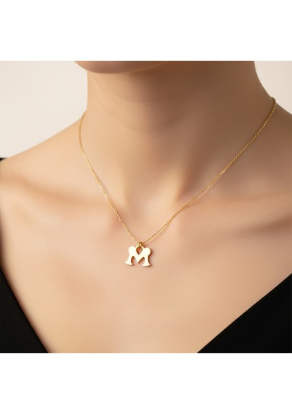 14 Ayar Altın Kolye Ucu Harf M GM6131 0.5 gr