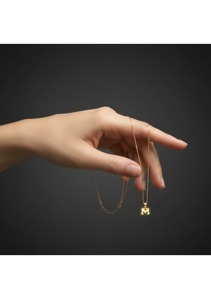 14 Ayar Altın Kolye Ucu Harf M GM6131 0.5 gr fiyatları