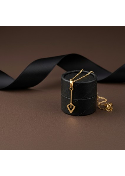 14 Ayar Altın Kolye Ucu Ok GM4136 0.5 gr modelleri