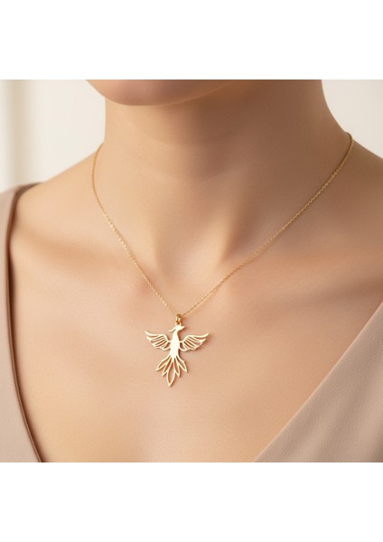 14 Ayar Altın Kolye Ucu Anka Kuşu GM4865 0.5 gr