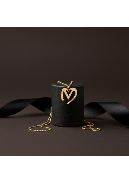 8 Ayar Altın Kolye Ucu Harf M GM6126 0.5 gr modelleri