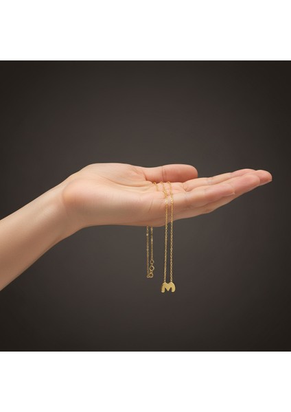 8 Ayar Altın Kolye Ucu Harf M GM6125 0.5 gr fiyatları