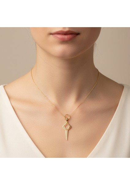 14 Ayar Altın Kolye Ucu Tarak ve Makas GM3839 1 gr