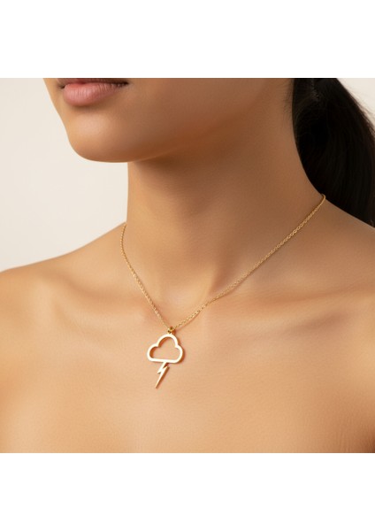 14 Ayar Altın Kolye Ucu Bulut GM5905 1 gr