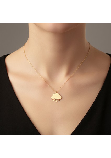 8 Ayar Altın Kolye Ucu Bulut GM5859 1 gr