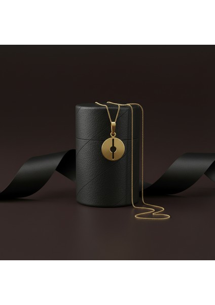 14 Ayar Altın Kolye Ucu Gramofon Plakası GM4667 0.5 gr modelleri