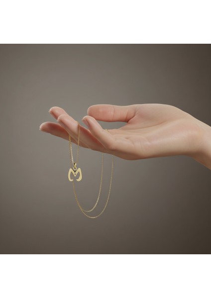 14 Ayar Altın Kolye Ucu Harf M GM6124 0.5 gr fiyatları