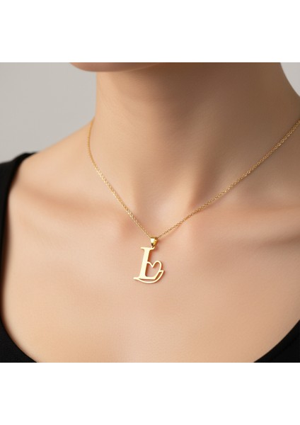 14 Ayar Altın Kolye Ucu Harf L GM6103 0.5 gr