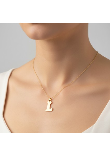 8 Ayar Altın Kolye Ucu Harf L GM6104 0.5 gr