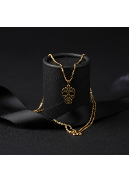 14 Ayar Altın Kolye Ucu Kafatası GM3994 1 gr modelleri