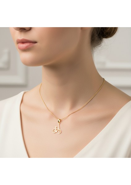 8 Ayar Altın Kolye Ucu Bisiklet GM4496 1 gr
