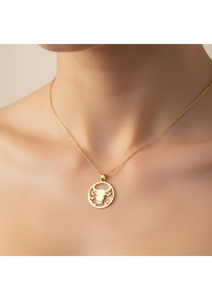 14 Ayar Altın Kolye Ucu Boğa GM5326 1 gr