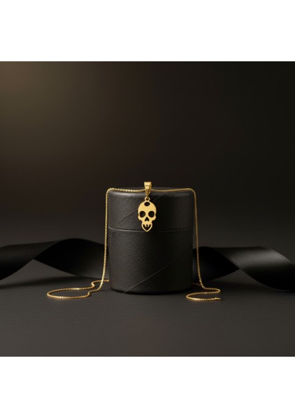 14 Ayar Altın Kolye Ucu Kafatası GM4007 0.5 gr modelleri