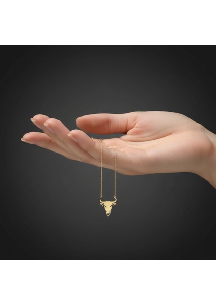 14 Ayar Altın Kolye Ucu Boğa GM5327 0.5 gr fiyatları