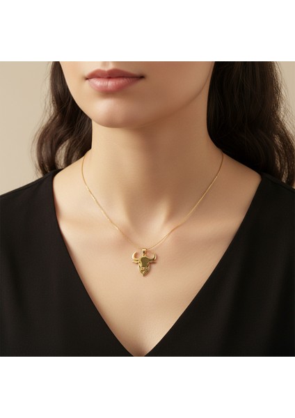 14 Ayar Altın Kolye Ucu Boğa GM5324 1 gr