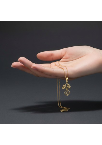 14 Ayar Altın Kolye Ucu Çiçek GM3802 1 gr fiyatları