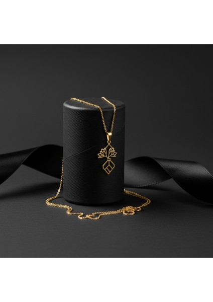 14 Ayar Altın Kolye Ucu Çiçek GM3802 1 gr modelleri