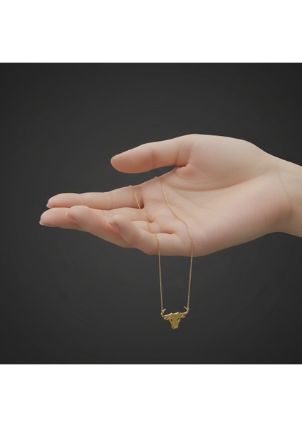 14 Ayar Altın Kolye Ucu Boğa GM5322 0.5 gr fiyatları