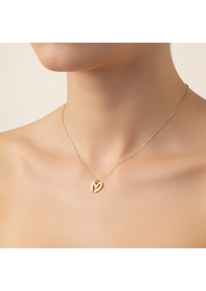 8 Ayar Altın Kolye Ucu Harf M GM6122 1 gr