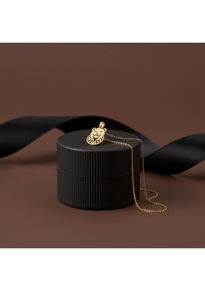 8 Ayar Altın Kolye Ucu Aslan GM3333 0.5 gr modelleri