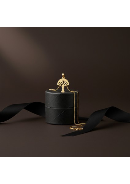 8 Ayar Altın Kolye Ucu Ağaç GM5130 0.5 gr modelleri