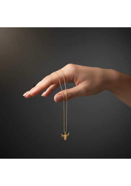 14 Ayar Altın Kolye Ucu Boğa GM5321 0.5 gr fiyatları