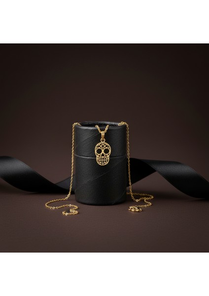 8 Ayar Altın Kolye Ucu Kafatası GM3997 0.5 gr modelleri