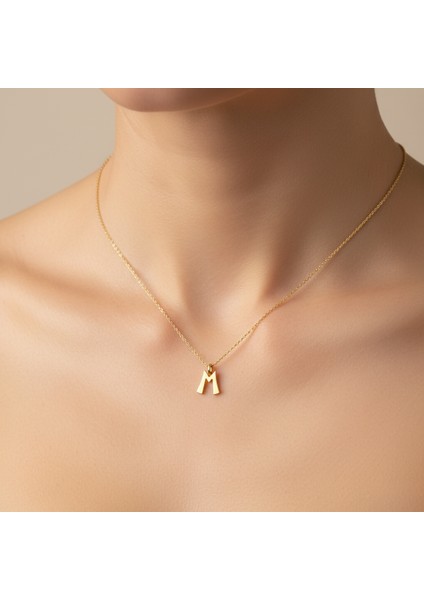 14 Ayar Altın Kolye Ucu Harf M GM2995 1 gr