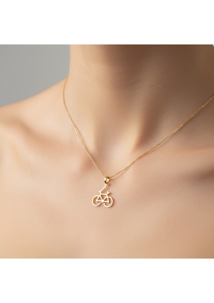 14 Ayar Altın Kolye Ucu Bisiklet GM4488 1 gr