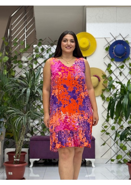 ALN16063 Viskon Alanya Elbise