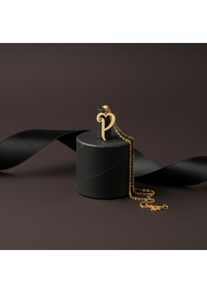 14 Ayar Altın Kolye Ucu Harf P GM6154 1 gr modelleri