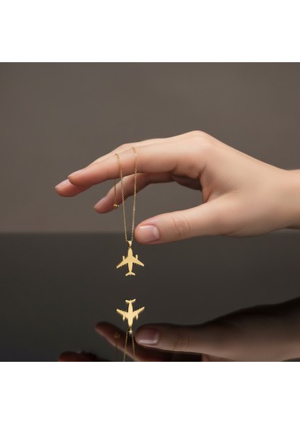 8 Ayar Altın Kolye Ucu Uçak GM4417 0.5 gr fiyatları