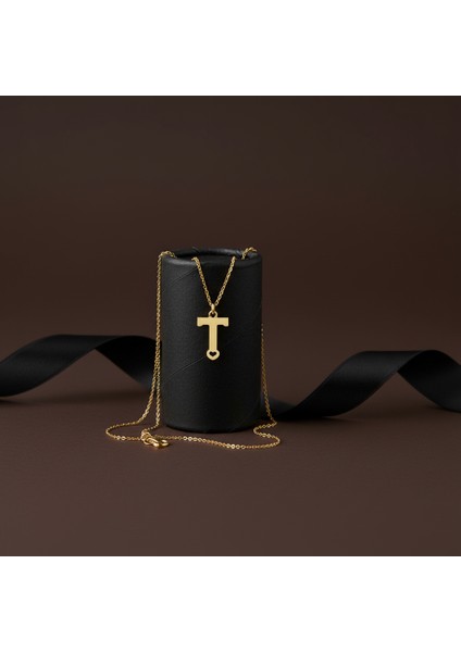 14 Ayar Altın Kolye Ucu Harf T GM6210 1 gr modelleri